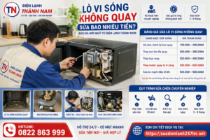Lò vi sóng không quay sửa bao nhiêu tiền? Báo giá mới nhất từ Điện lạnh Thành Nam