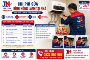 Chi Phí Sửa Bình Nóng Lạnh Tại Nhà Bao Nhiêu? Bảng Giá Mới Nhất | Điện Lạnh Thành Nam